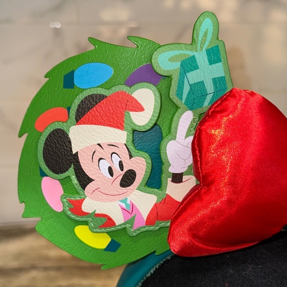 Disney Parks Loungefly Mickey & Minnie Holiday Christmas Glow Headband Ears NEW main image 7